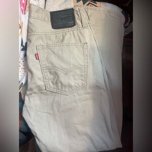 Levi's Men's Light Tan Straight Jeans